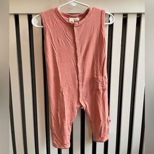 Kyte Baby Sleeveless Romper in Terra Cotta